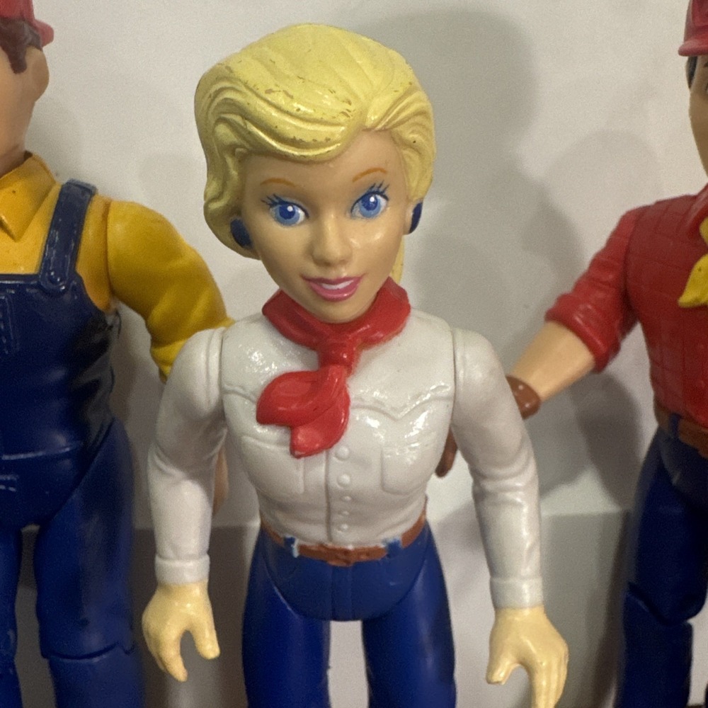 1995 Tonka Farm Figures Western Cowboy Cowgirl Mom Dad Farm Ranch Mechanic LOT 3 - Picture 3 of 9